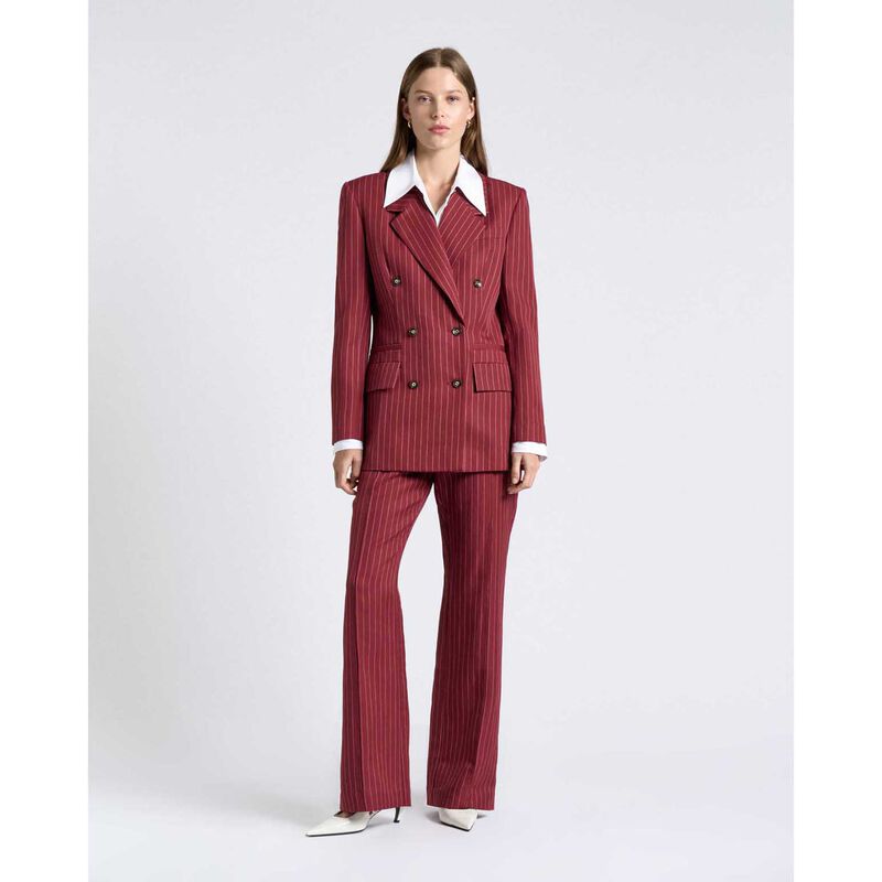 Cue Linen Blend Pinstripe Blazer image number 3
